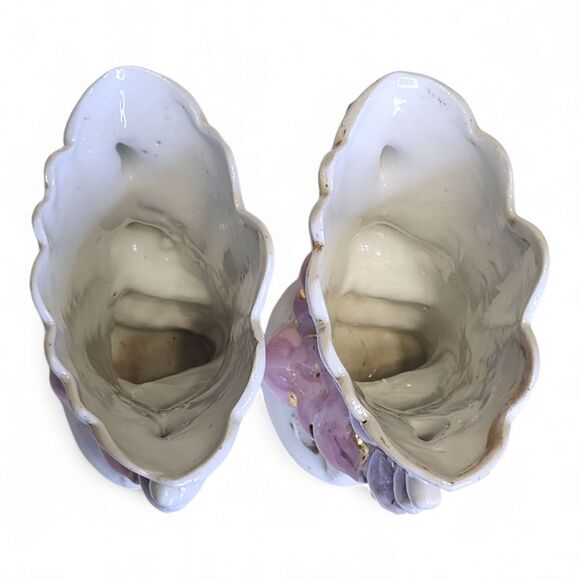 Antique French Bridal Vases - Set of 2, Hand Painted Porcelain, Marked '1834' - Picture 4 of 11